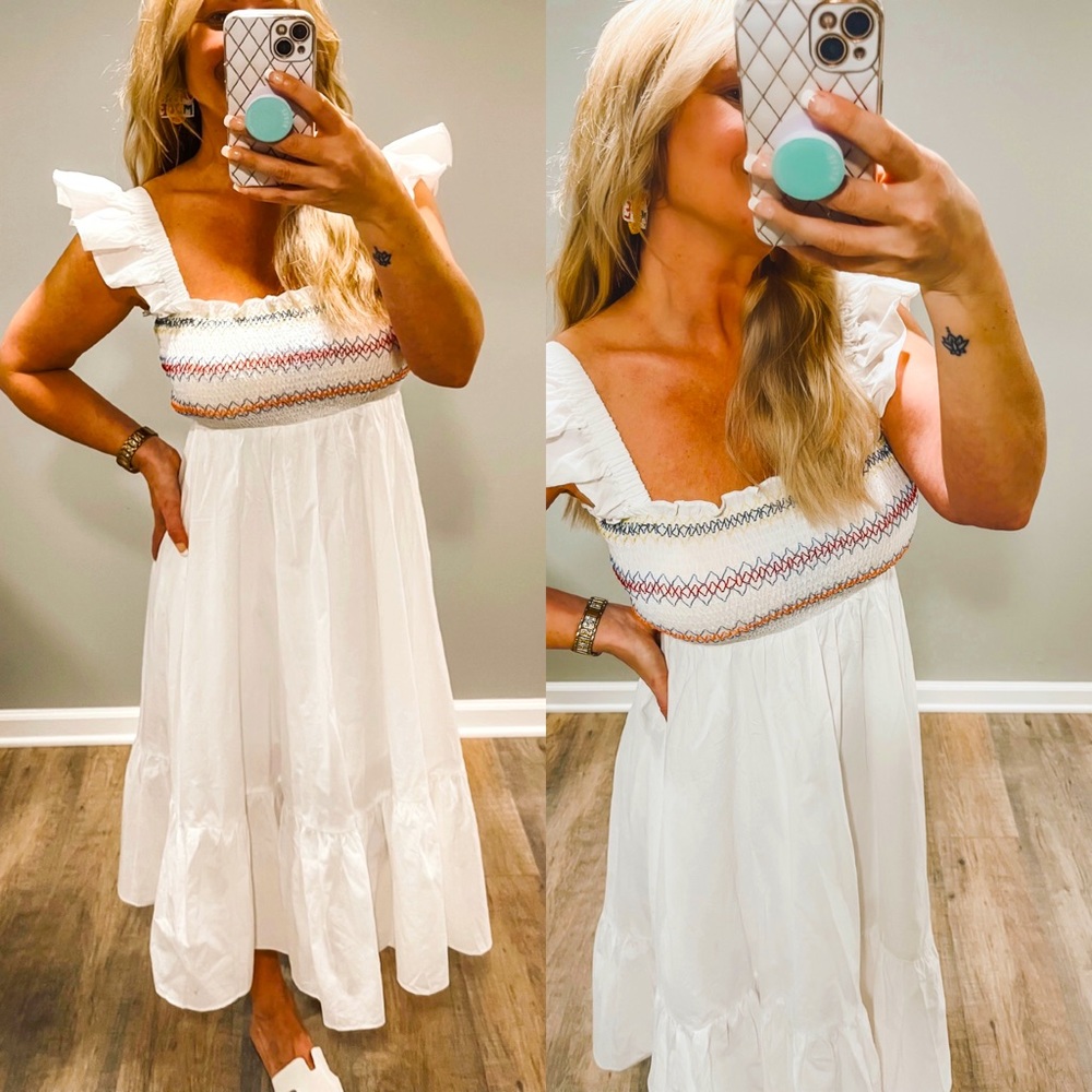 White Coastal Boho Sun Dress